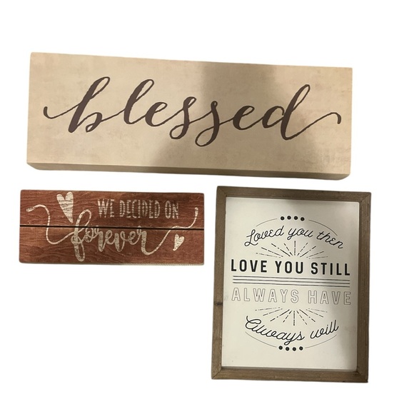 Wall Decor - Set of 3 Signs - Picture 1 of 4